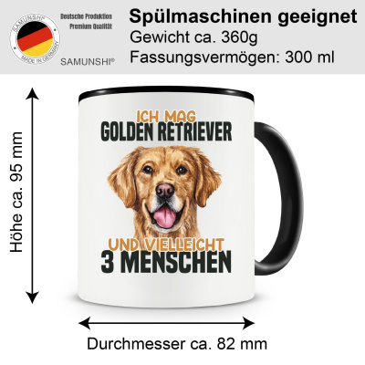 Tasse mit dem Motiv Ich mag Golden Retriever - Ansicht 2