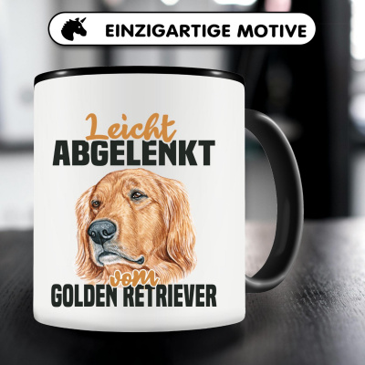 Tasse mit dem Motiv Leicht abgelenkt von Golden Retriever - Ansicht 5