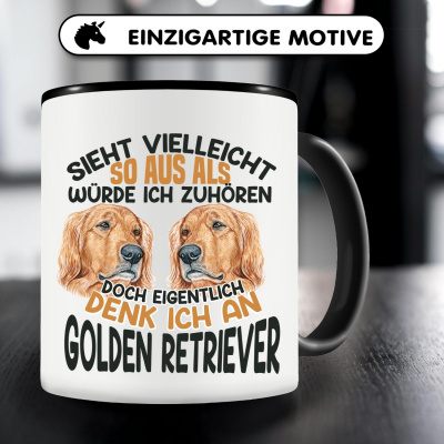 Tasse mit dem Motiv Sieht vielleicht so aus Golden Retriever - Ansicht 5