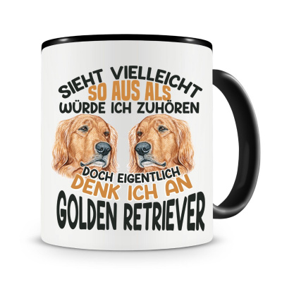 Tasse mit dem Motiv Sieht vielleicht so aus Golden Retriever
