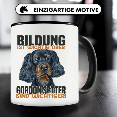 Tasse mit dem Motiv Bildung Wichtig Gordon Setter Wichtiger - Ansicht 5