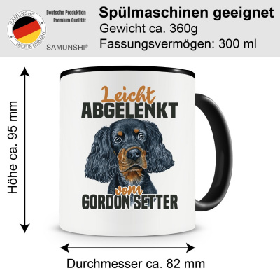 Tasse mit dem Motiv Leicht abgelenkt von Gordon Setter - Ansicht 2