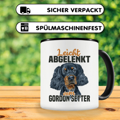 Tasse mit dem Motiv Leicht abgelenkt von Gordon Setter - Ansicht 3