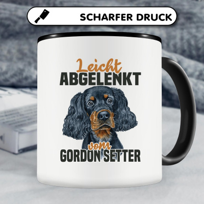 Tasse mit dem Motiv Leicht abgelenkt von Gordon Setter - Ansicht 4