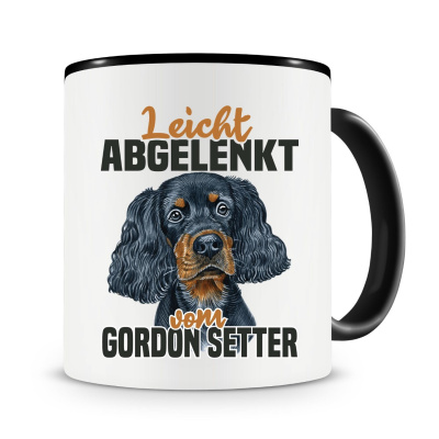 Tasse mit dem Motiv Leicht abgelenkt von Gordon Setter