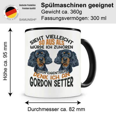 Tasse mit dem Motiv Sieht vielleicht so aus Gordon Setter - Ansicht 2