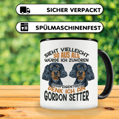 Tasse mit dem Motiv Sieht vielleicht so aus Gordon Setter - Ansicht 3