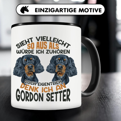 Tasse mit dem Motiv Sieht vielleicht so aus Gordon Setter - Ansicht 5