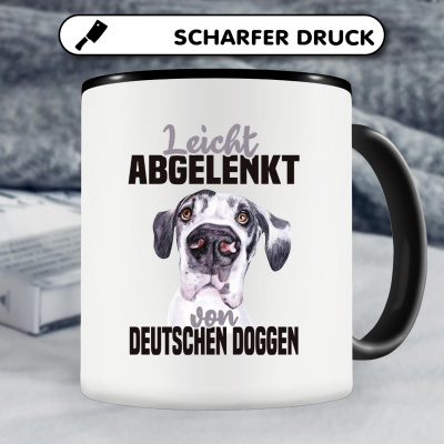 Tasse mit dem Motiv Leicht abgelenkt von Deutschen Doggen - Ansicht 4