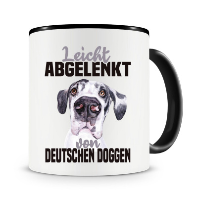 Tasse mit dem Motiv Leicht abgelenkt von Deutschen Doggen