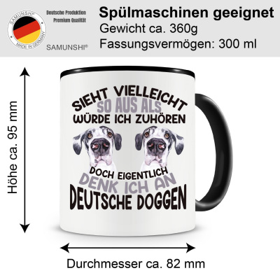 Tasse mit dem Motiv Sieht vielleicht so aus Deutsche Dogge - Ansicht 2