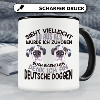 Tasse mit dem Motiv Sieht vielleicht so aus Deutsche Dogge - Ansicht 4