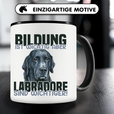 Tasse mit dem Motiv Bildung Wichtig Labradore Wichtiger - Ansicht 5