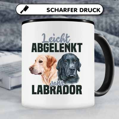 Tasse mit dem Motiv Leicht abgelenkt von Labradoren - Ansicht 4