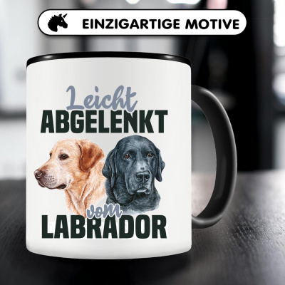 Tasse mit dem Motiv Leicht abgelenkt von Labradoren - Ansicht 5