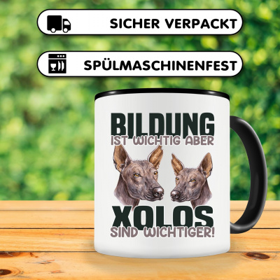 Tasse mit dem Motiv Bildung Wichtig Xolos Wichtiger - Ansicht 3