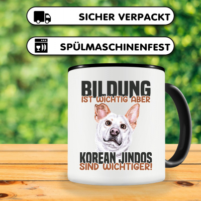Tasse mit dem Motiv Bildung Wichtig Korean Jindos Wichtiger - Ansicht 3