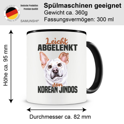 Tasse mit dem Motiv Leicht abgelenkt von Korean Jindos - Ansicht 2