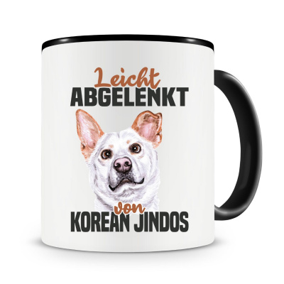 Tasse mit dem Motiv Leicht abgelenkt von Korean Jindos