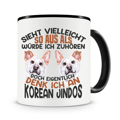 Tasse mit dem Motiv Sieht vielleicht so aus Korean Jindo