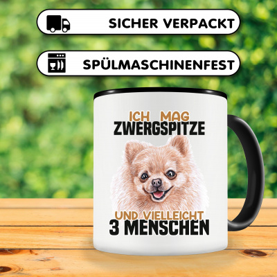 Tasse mit dem Motiv Ich mag Zwergspitz - Ansicht 3