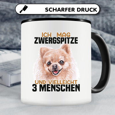 Tasse mit dem Motiv Ich mag Zwergspitz - Ansicht 4