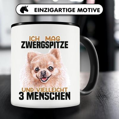 Tasse mit dem Motiv Ich mag Zwergspitz - Ansicht 5
