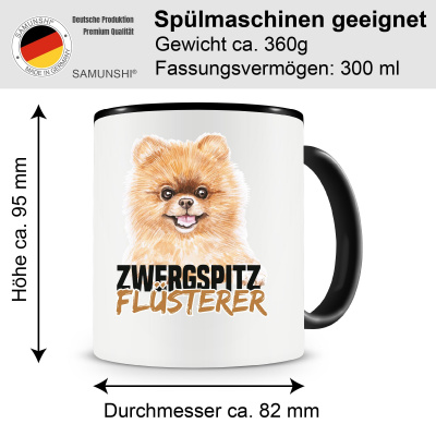 Tasse mit dem Motiv Zwergspitz Flsterer - Ansicht 2