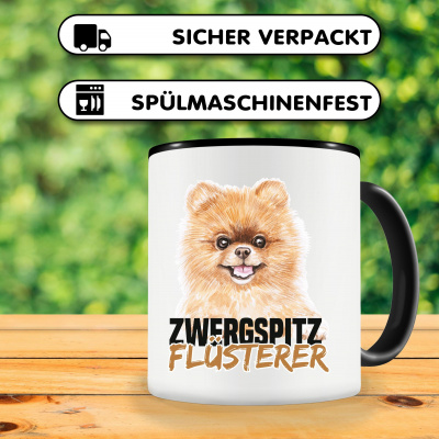 Tasse mit dem Motiv Zwergspitz Flsterer - Ansicht 3
