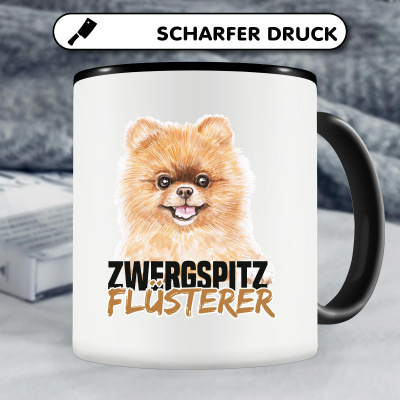 Tasse mit dem Motiv Zwergspitz Flsterer - Ansicht 4