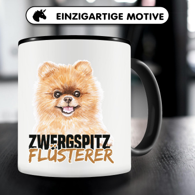 Tasse mit dem Motiv Zwergspitz Flsterer - Ansicht 5