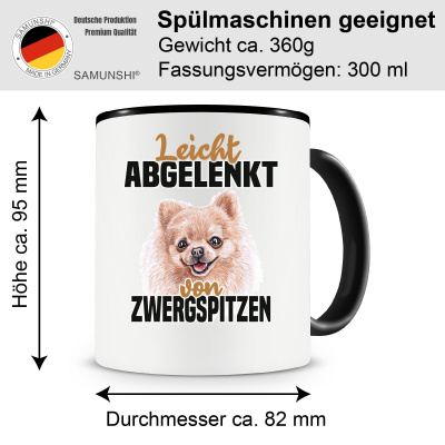 Tasse mit dem Motiv Leicht abgelenkt Zwergspitze - Ansicht 2