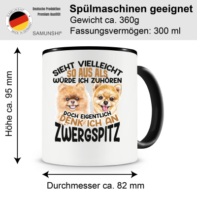 Tasse mit dem Motiv Sieht vielleicht so aus Zwergspitze - Ansicht 2