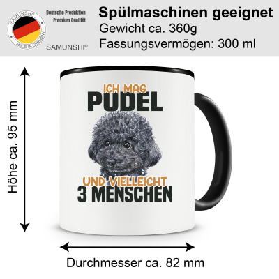 Tasse mit dem Motiv Ich mag Pudel - Ansicht 2