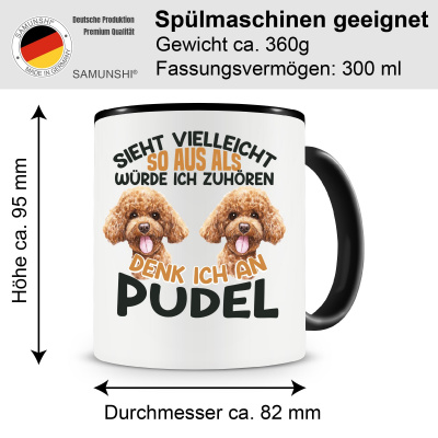 Tasse mit dem Motiv Sieht vielleicht so aus Pudel - Ansicht 2