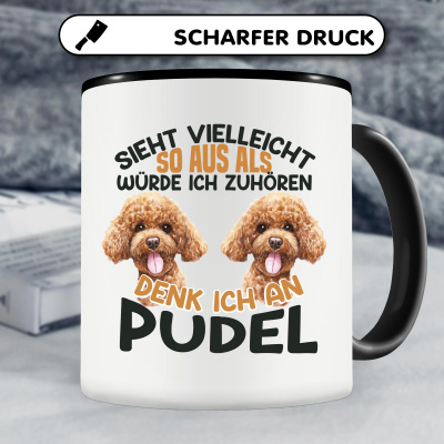 Tasse mit dem Motiv Sieht vielleicht so aus Pudel - Ansicht 4