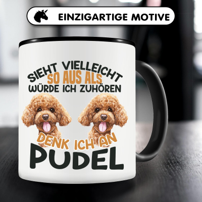 Tasse mit dem Motiv Sieht vielleicht so aus Pudel - Ansicht 5