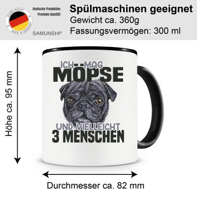 Tasse mit dem Motiv Ich mag Mpse - Ansicht 2
