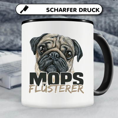 Tasse mit dem Motiv Mops Flsterer - Ansicht 4