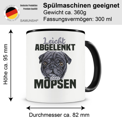 Tasse mit dem Motiv Leicht abgelenkt von Mpsen - Ansicht 2