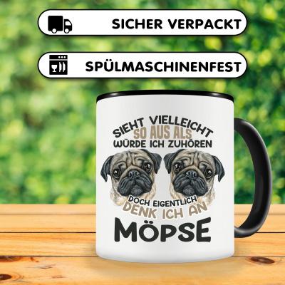 Tasse mit dem Motiv Sieht vielleicht so aus Mops - Ansicht 3