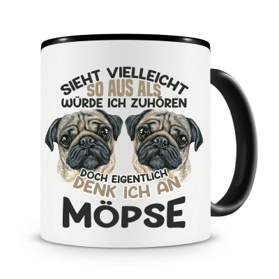 Tasse mit dem Motiv Sieht vielleicht so aus Mops