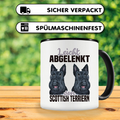Tasse mit dem Motiv Leicht abgelenkt von Scottish Terrier - Ansicht 3