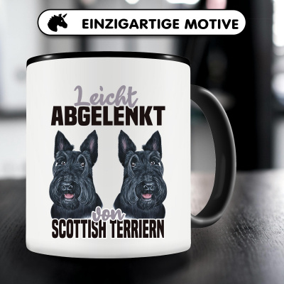 Tasse mit dem Motiv Leicht abgelenkt von Scottish Terrier - Ansicht 5