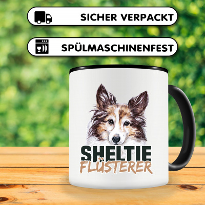 Tasse mit dem Motiv Sheltie Flsterer - Ansicht 3