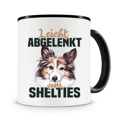 Tasse mit dem Motiv Leicht abgelenkt von Shelties