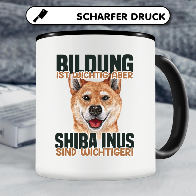 Tasse mit dem Motiv Bildung Wichtig Shiba Inu Wichtiger - Ansicht 4