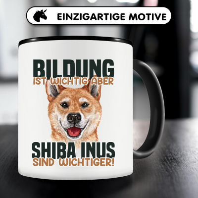 Tasse mit dem Motiv Bildung Wichtig Shiba Inu Wichtiger - Ansicht 5