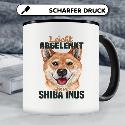 Tasse mit dem Motiv Leicht abgelenkt von Shiba Inu - Ansicht 4