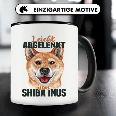 Tasse mit dem Motiv Leicht abgelenkt von Shiba Inu - Ansicht 5